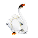 Metal Swan Pair Statues, Set of 2, 14"H