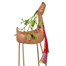 Heartfelt Cheer Garden Statue, Metal Statue, Red Scarf Deer, 22"H
