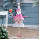 Baking Spirits Bright Garden Statue, Metal Statue, Pink Tree, 28"H