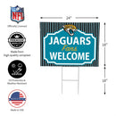 Jacksonville Jaguars Yard Sign, "Fans Welcome"
