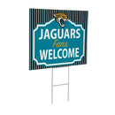Jacksonville Jaguars Yard Sign, "Fans Welcome"