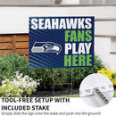 Seattle Seahawks Yard Sign "Fans Play Here"