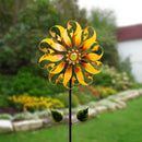 Petal & Plow Wind Spinner, Sunflower Design, 75"H