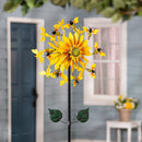 Metal Wind Spinner, Sunflower & Bees, 75"H