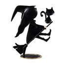 Flying Witch Metal Statue, 12"H