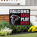 Atlanta Falcons Yard Sign "Fans Play Here"