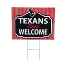 Houston Texans Yard Sign, "Fans Welcome"
