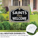 New Orleans Saints Yard Sign, "Fans Welcome"