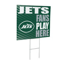 New York Jets Yard Sign "Fans Play Here"