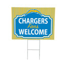 Los Angeles Chargers Yard Sign, "Fans Welcome"