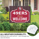 San Francisco 49ers Yard Sign, "Fans Welcome"