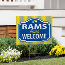 Los Angeles Rams Yard Sign, "Fans Welcome"
