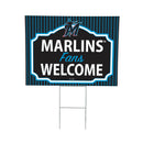 Miami Marlins Yard Sign, "Fans Welcome"