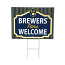 Milwaukee Brewers Yard Sign, "Fans Welcome"