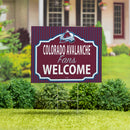Colorado Avalanche Yard Sign, "Fans Welcome"