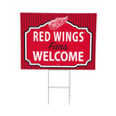 Detroit Red Wings Yard Sign, "Fans Welcome"