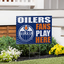 Edmonton Oilers Yard Sign "Fans Play Here"