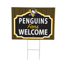 Pittsburgh Penguins Yard Sign, "Fans Welcome"