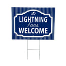 Tampa Bay Lightning Yard Sign, "Fans Welcome"