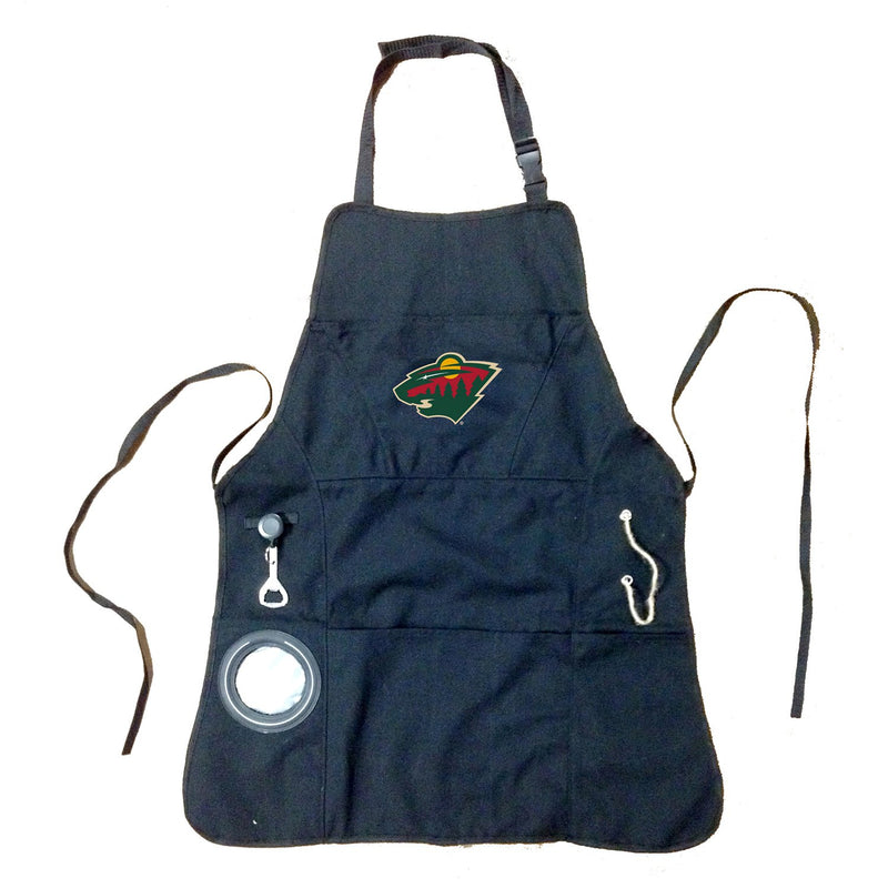 Grill Apron, Black, Minnesota Wild,4ap4363ga