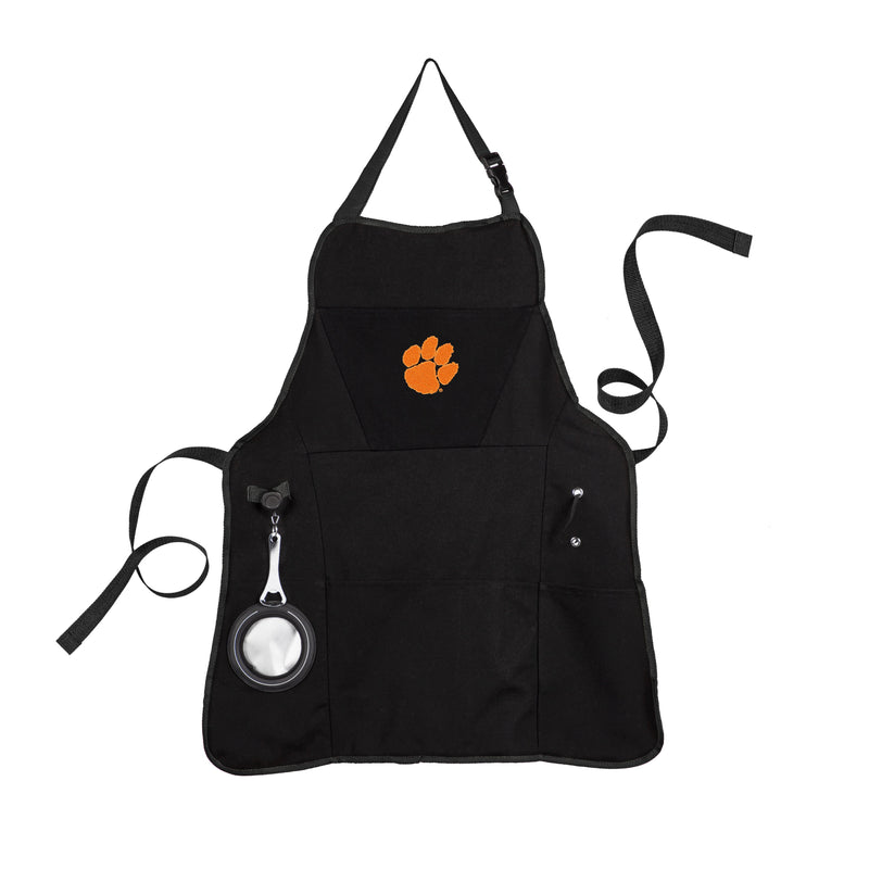 Grill Apron, Black, Clemson University,4ap912ga