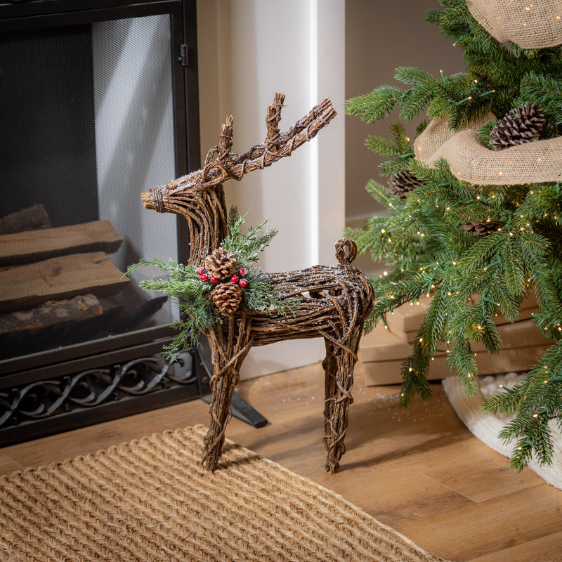 22" Woven Reindeer Décor,4fl207