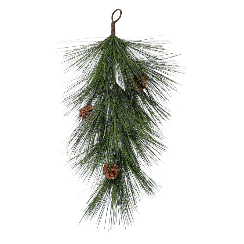 28" Shimmering Long Needle Pinecone Swag,4fl270