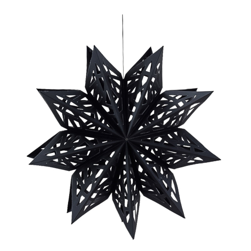 18" LED Paper Hanging Décor, Black Spider Web,4led032