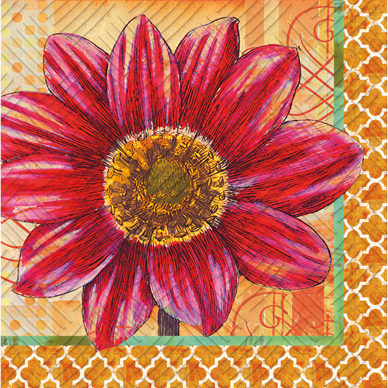 Splendid Posy Embossed Paper Luncheon Napkin,4nle5342