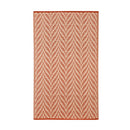 Reversible Weather-Resistant 3x5 Rug, Terracotta Stacked Leaves