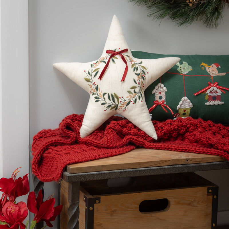 17" x 17" Star Shaped Pillow,4sp17001