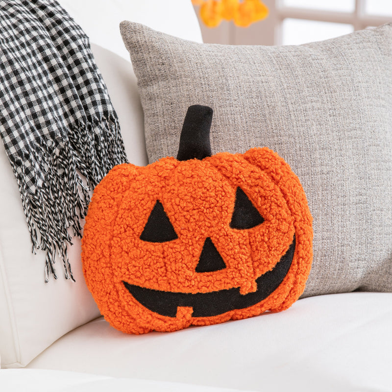 13" Shaped Pillow with Embroidering, Jack-O-Lantern,4sp36002