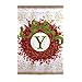 Flag, Gar, Holiday Monogram Wreath Y