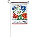 Floral Welcome Garden Suede Flag