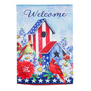 Stars and Stripes Birdhouse Garden Suede Flag