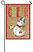 Snowman Cheer Garden Burlap Flag