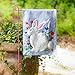 Fuzzy Bunny Garden Linen Flag
