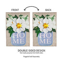 Magnolia Mason Jar Garden Burlap Flag