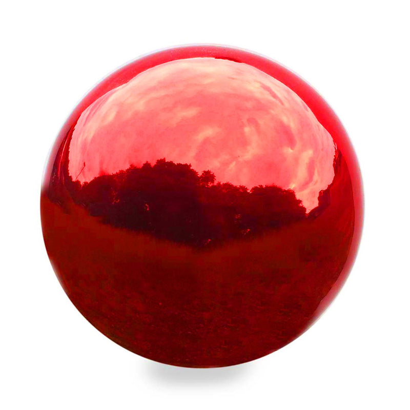 Evergreen Gazing Ball,Stainless Steel Gazing Ball - Red,10x10x10 Inches