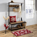 Indoor/Outdoor Hooked Rug, Polypropylene, Snowflake, 24"x42"