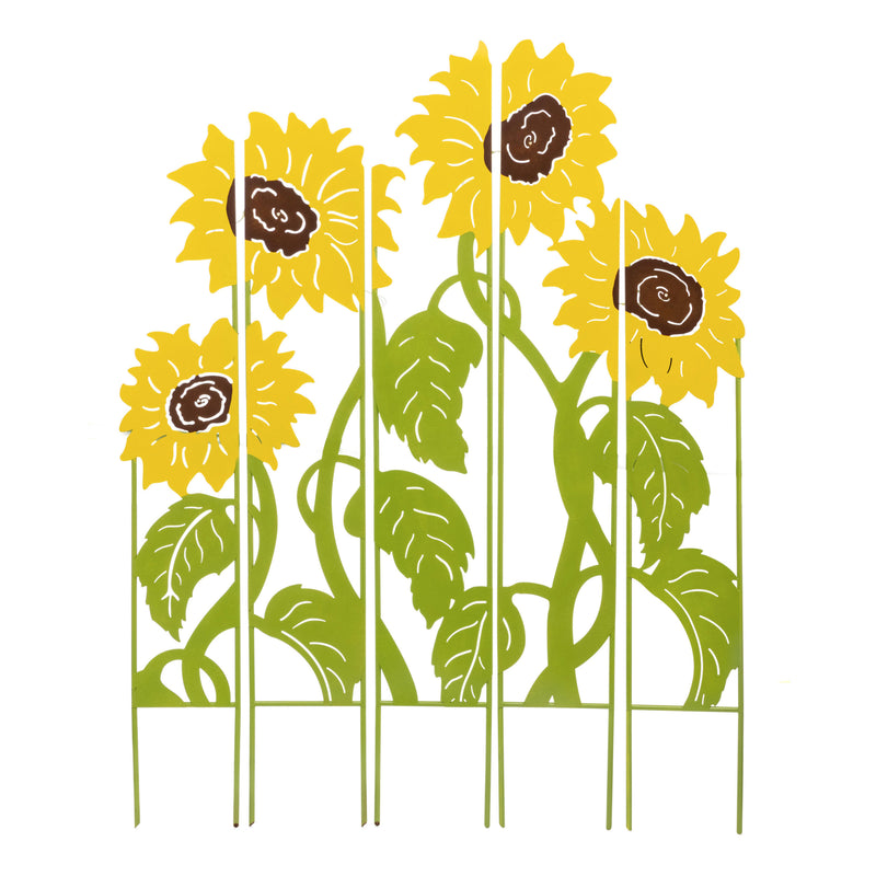 Sunflower Garden Lighted Landscape Panel Stakes, Set of 5,56355ph