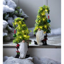 Holiday Lighted Christmas Tree Garden Gnome with Gift