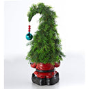 Holiday Lighted Christmas Tree Garden Gnome with Gift