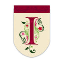 Flag, Gar, Floral Scroll Monogram I