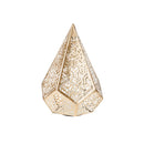 Gold Fire Flame Battery Operated Geomatrix Die Cut Lantern, Small