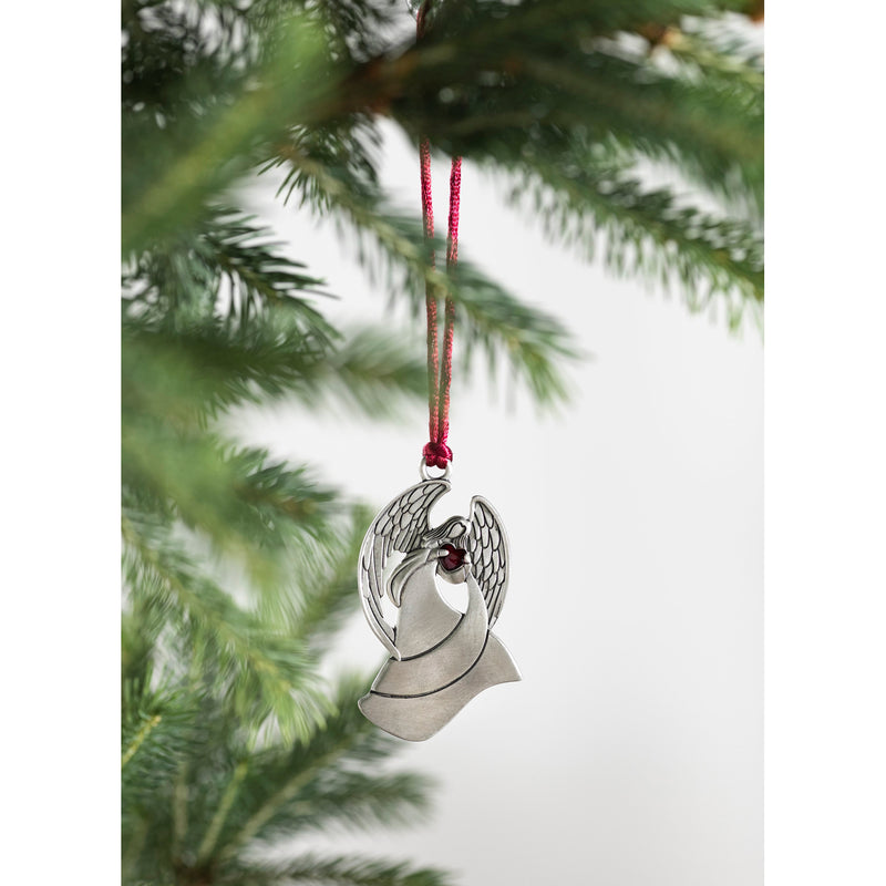 Evergreen Holiday Decorations,Solid Pewter Christmas Tree Ornament - Angel,1.69x0.15x2.88 Inches