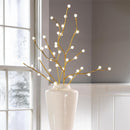 Indoor/Outdoor Gold Metallic Branches with Warm white Lights, Set of 2