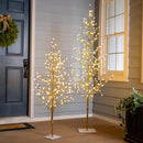 Shades of Green Tree LED Indoor/Outdoor Gold Metallic with 240 Warm White Lights, 6'H