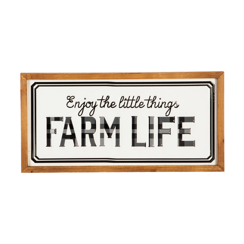 Enjoy the little things Farm Life Metal and Wood Wall Décor,6awd578