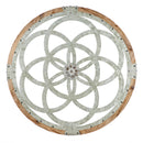 Galvanized Metal and Wood Medallion Wall Decor,6awd615